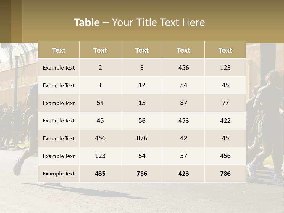 A Large Group Of People Running Down A Street PowerPoint Template