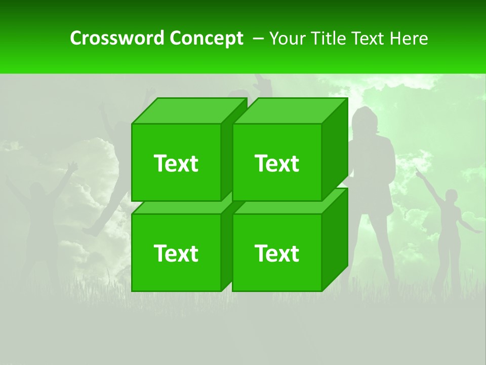 A Group Of People Jumping In The Air PowerPoint Template