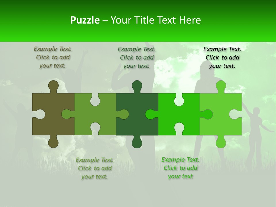 A Group Of People Jumping In The Air PowerPoint Template