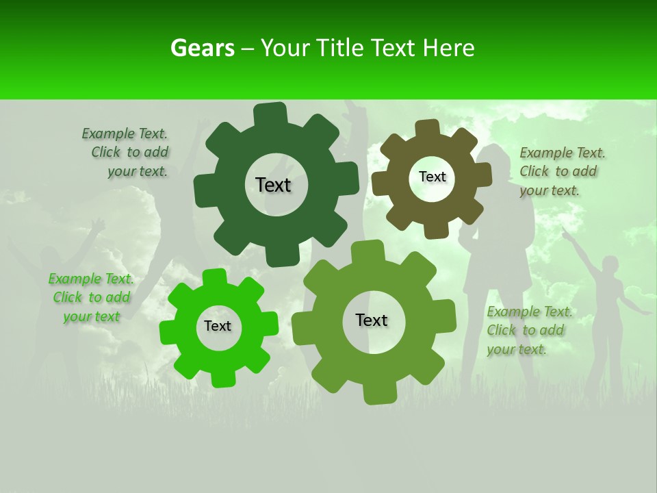 A Group Of People Jumping In The Air PowerPoint Template