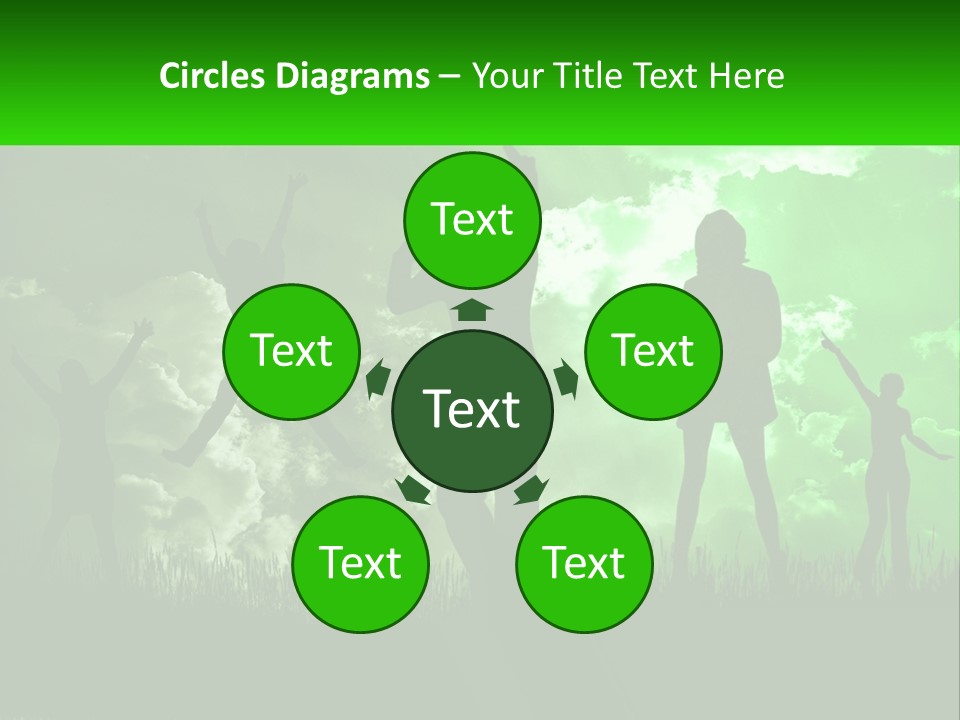 A Group Of People Jumping In The Air PowerPoint Template