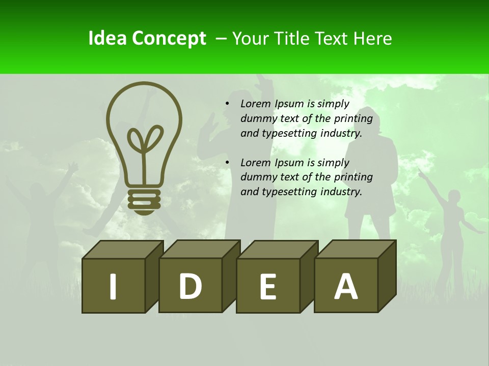 A Group Of People Jumping In The Air PowerPoint Template