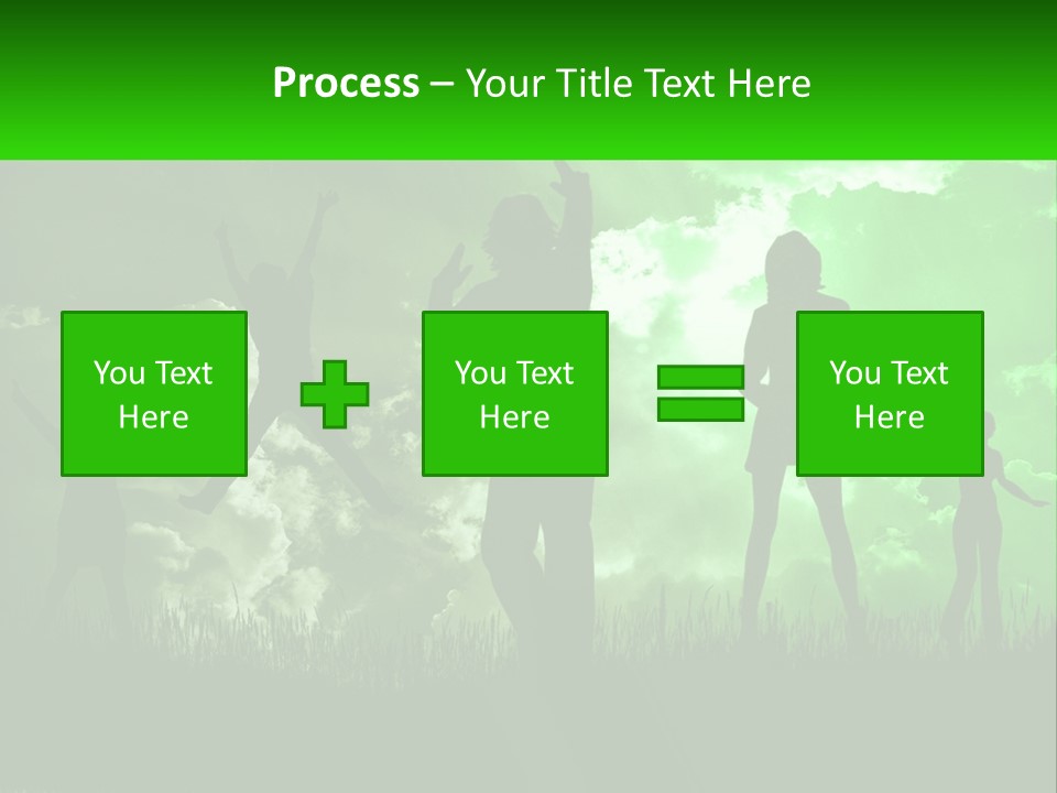 A Group Of People Jumping In The Air PowerPoint Template