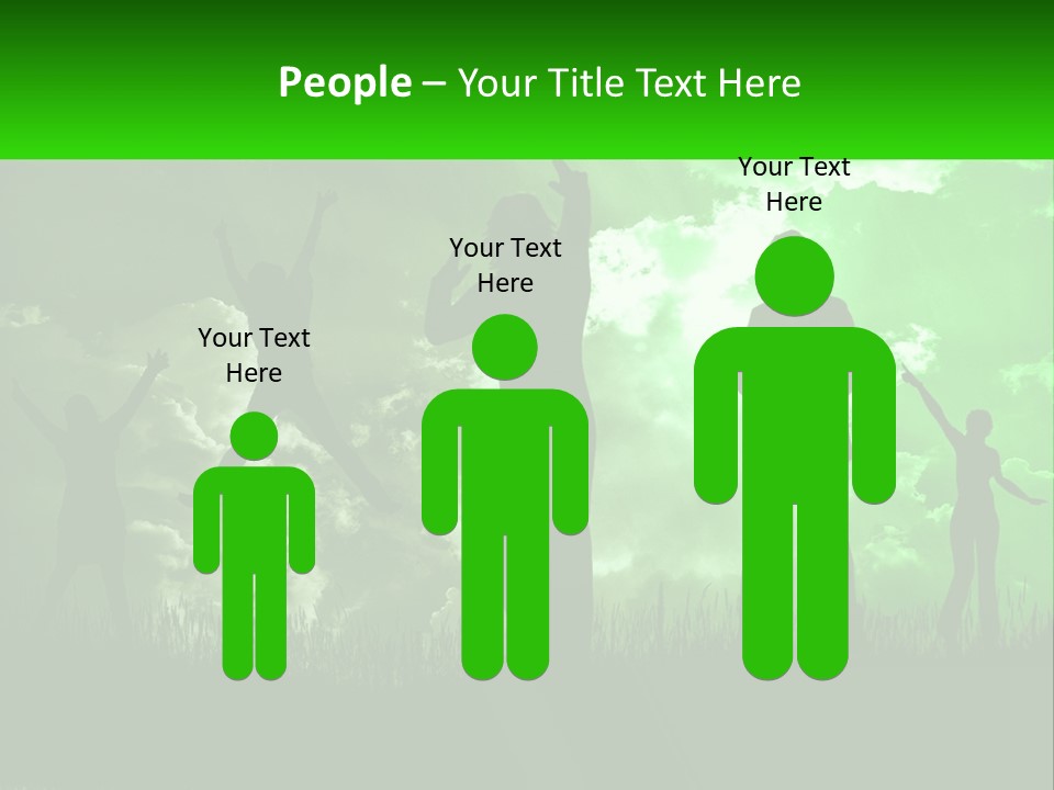 A Group Of People Jumping In The Air PowerPoint Template