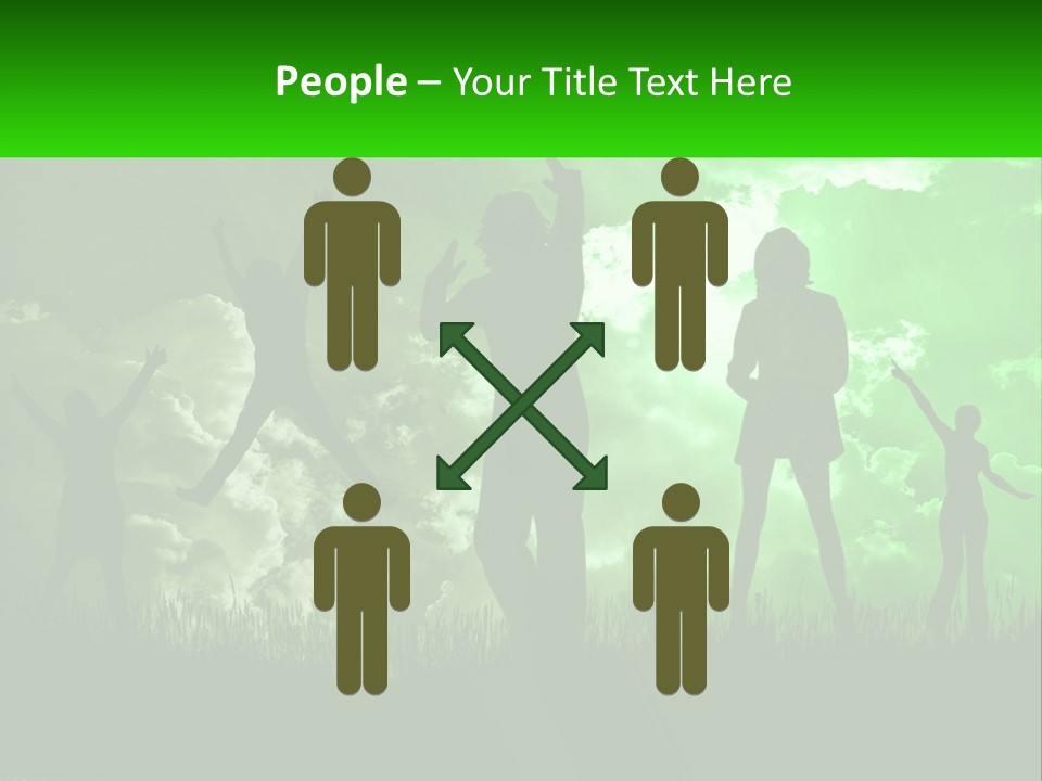 A Group Of People Jumping In The Air PowerPoint Template