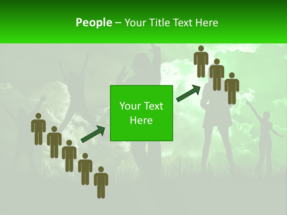 A Group Of People Jumping In The Air PowerPoint Template