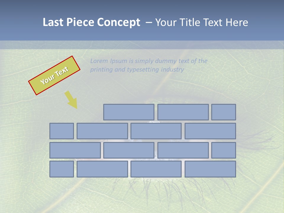 A Close Up Of A Leaf With A Blue Eye PowerPoint Template