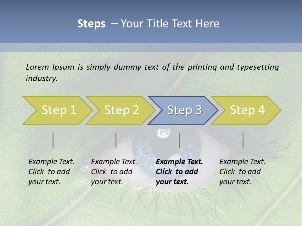 A Close Up Of A Leaf With A Blue Eye PowerPoint Template