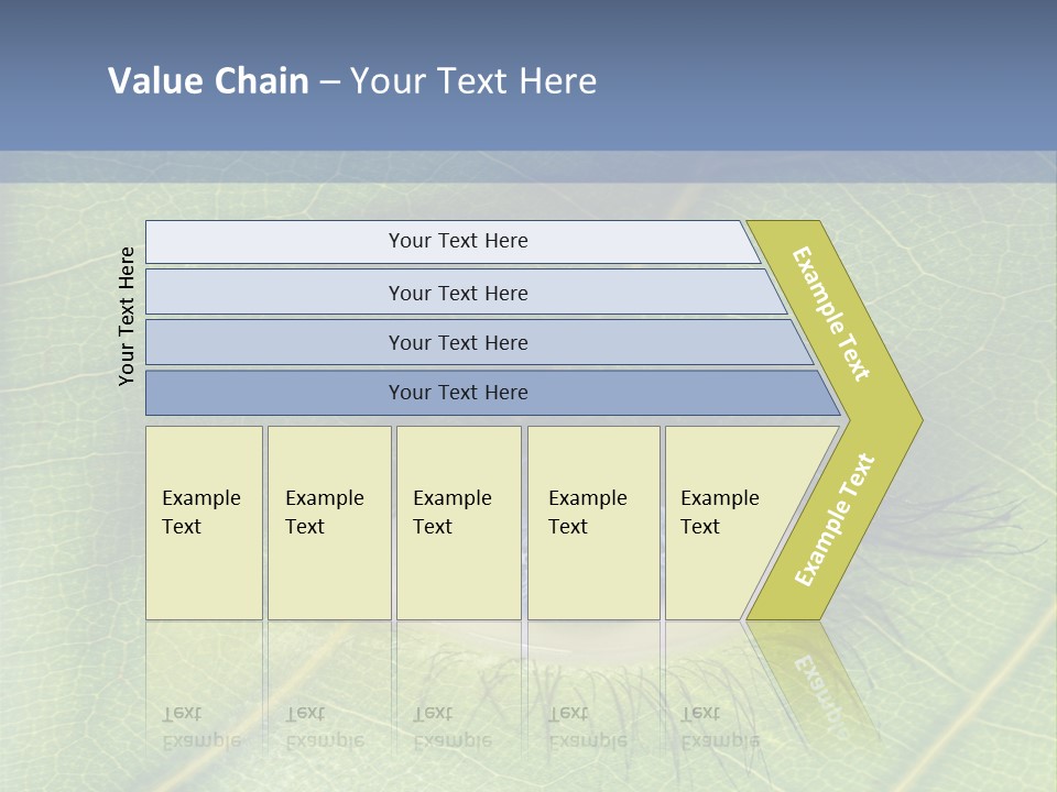 A Close Up Of A Leaf With A Blue Eye PowerPoint Template