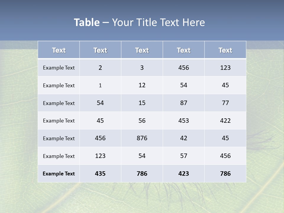 A Close Up Of A Leaf With A Blue Eye PowerPoint Template