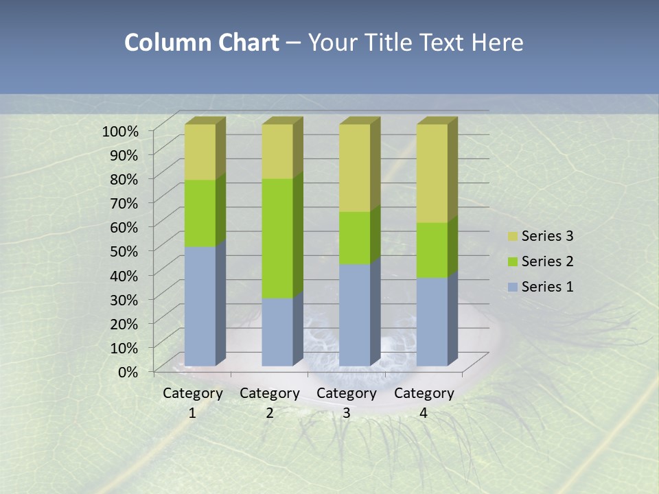 A Close Up Of A Leaf With A Blue Eye PowerPoint Template