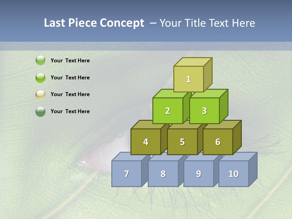 A Close Up Of A Leaf With A Blue Eye PowerPoint Template