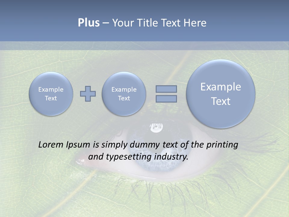 A Close Up Of A Leaf With A Blue Eye PowerPoint Template
