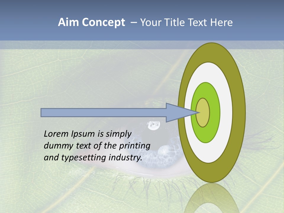 A Close Up Of A Leaf With A Blue Eye PowerPoint Template