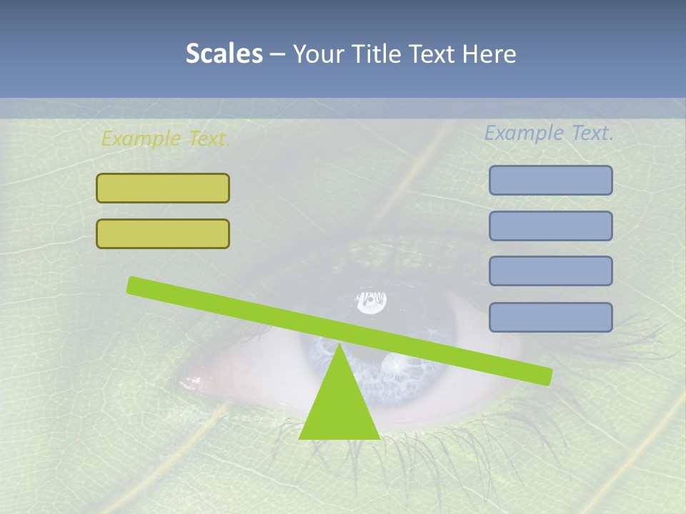 A Close Up Of A Leaf With A Blue Eye PowerPoint Template