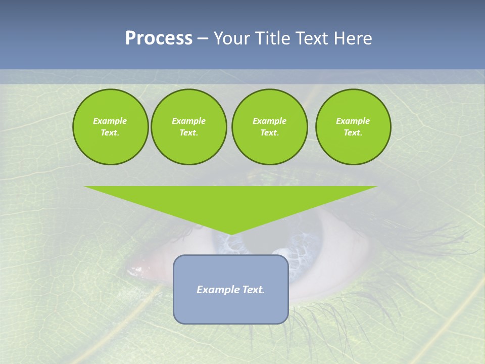A Close Up Of A Leaf With A Blue Eye PowerPoint Template
