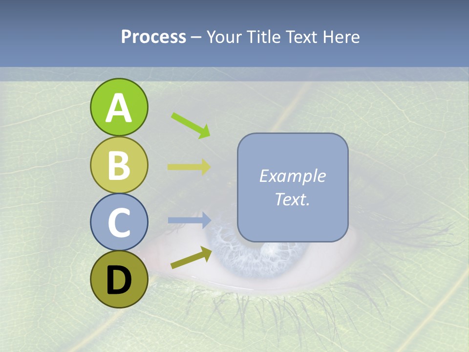 A Close Up Of A Leaf With A Blue Eye PowerPoint Template