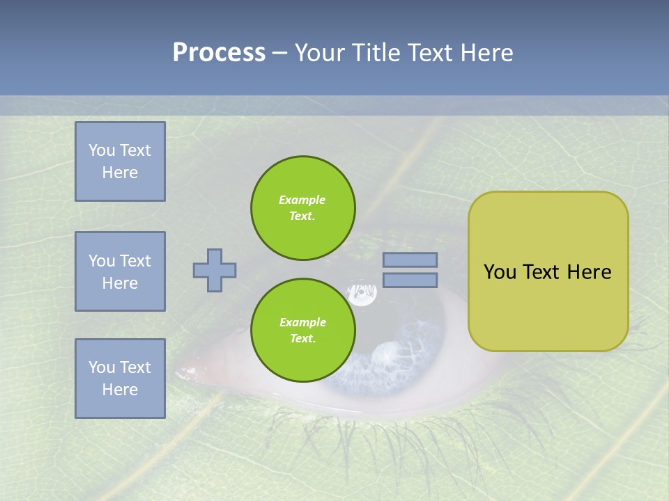 A Close Up Of A Leaf With A Blue Eye PowerPoint Template