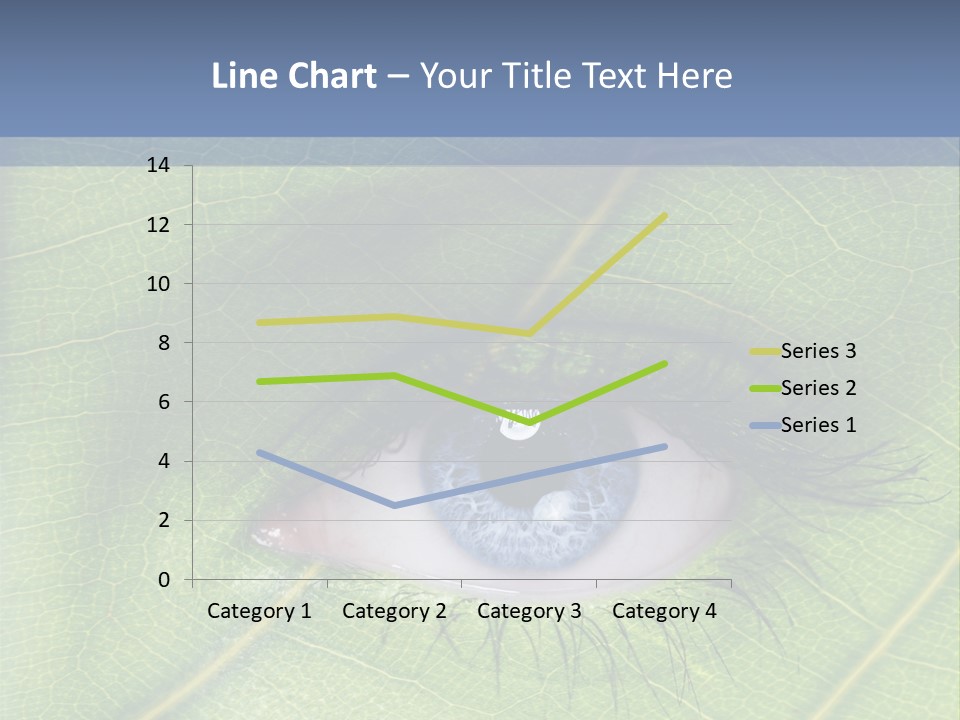 A Close Up Of A Leaf With A Blue Eye PowerPoint Template