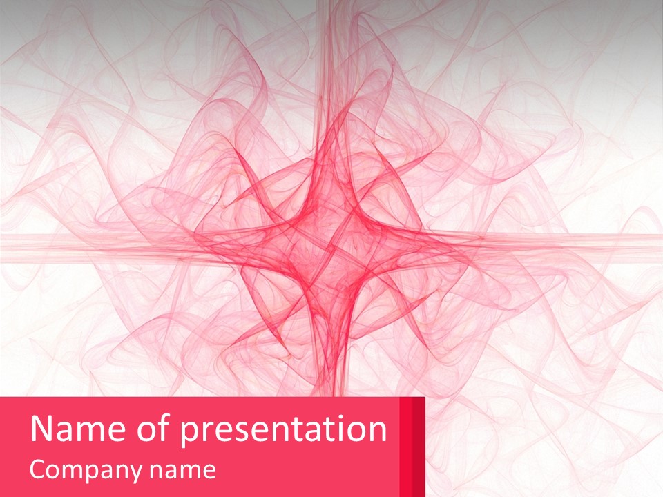 A Pink Abstract Background With A Cross On It PowerPoint Template