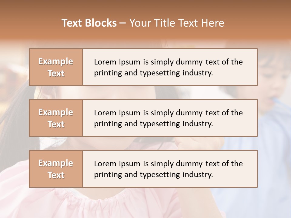 A Little Girl Brushing Her Teeth With A Yellow Toothbrush PowerPoint Template