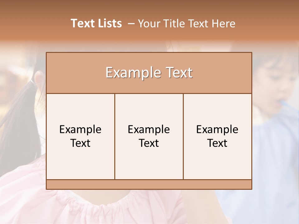 A Little Girl Brushing Her Teeth With A Yellow Toothbrush PowerPoint Template