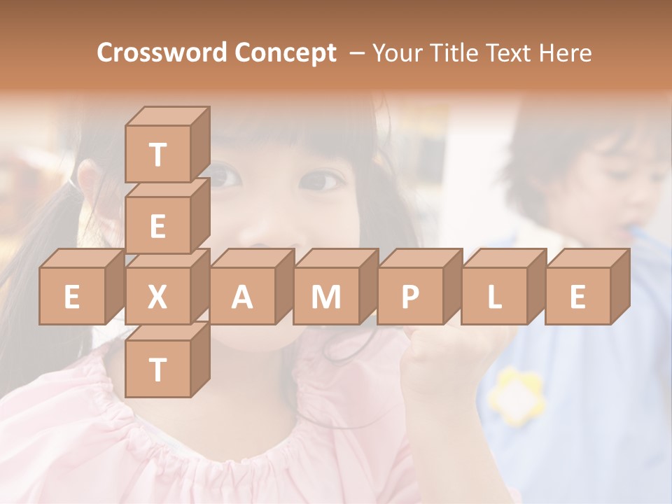 A Little Girl Brushing Her Teeth With A Yellow Toothbrush PowerPoint Template