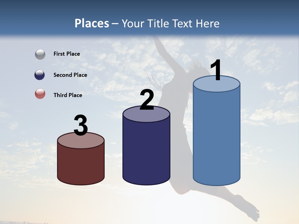 A Person Jumping In The Air With A Frisbee PowerPoint Template