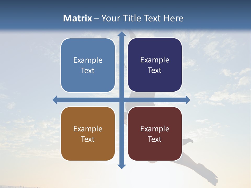 A Person Jumping In The Air With A Frisbee PowerPoint Template