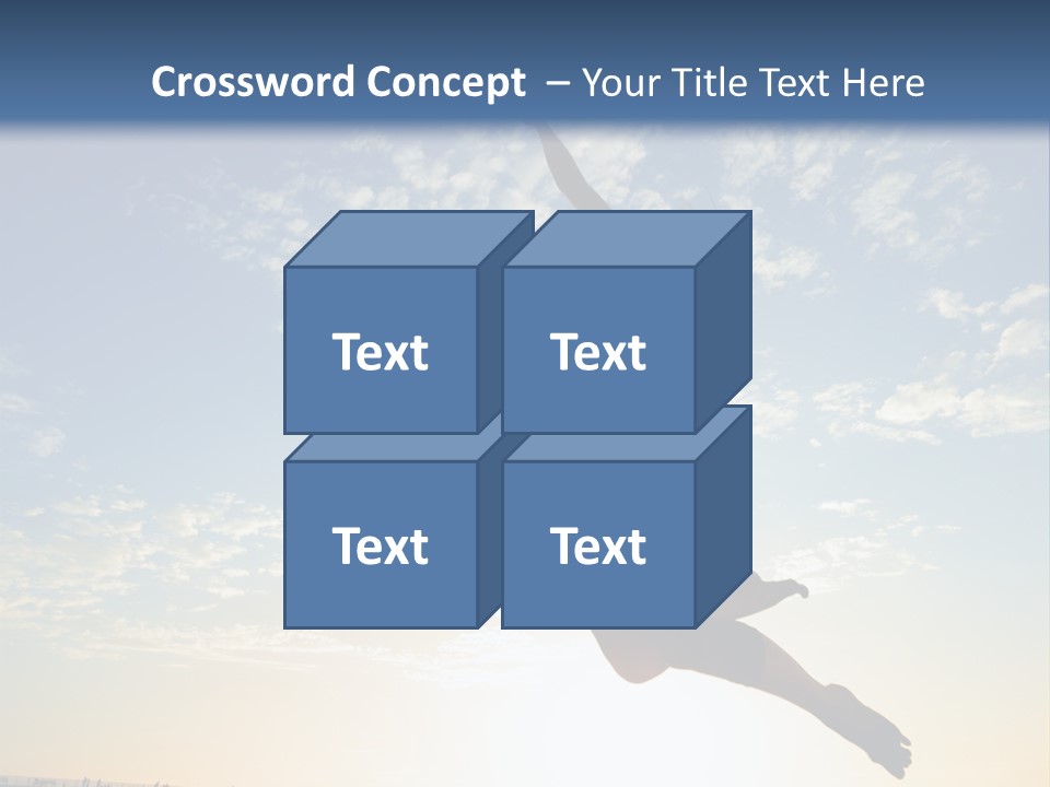 A Person Jumping In The Air With A Frisbee PowerPoint Template