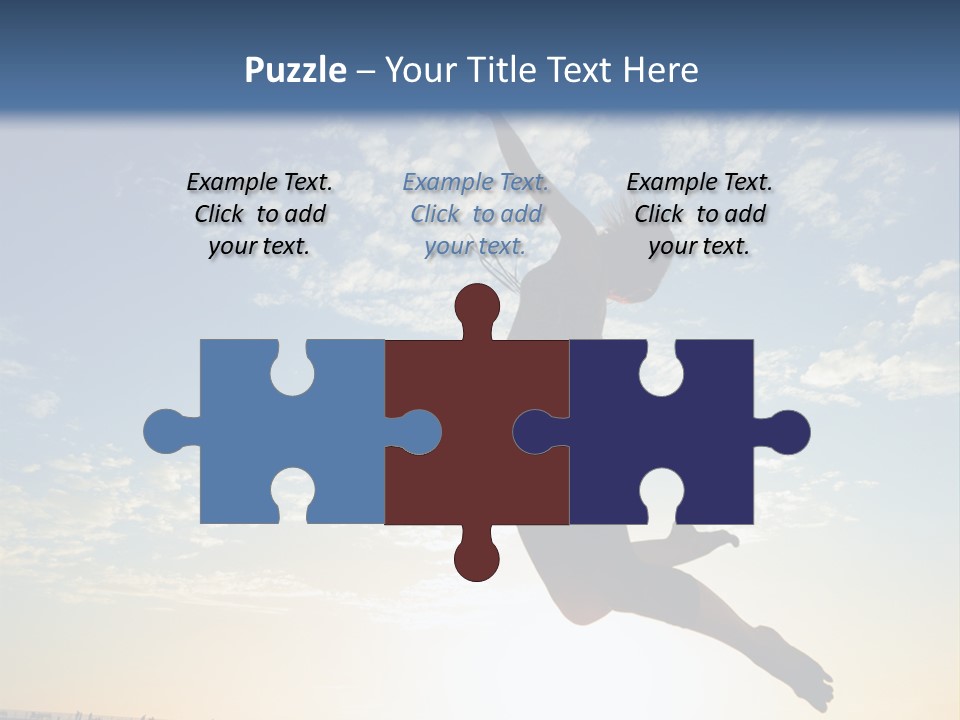 A Person Jumping In The Air With A Frisbee PowerPoint Template