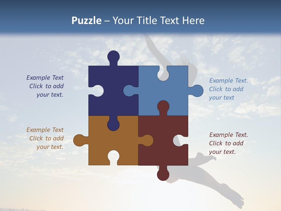 A Person Jumping In The Air With A Frisbee PowerPoint Template