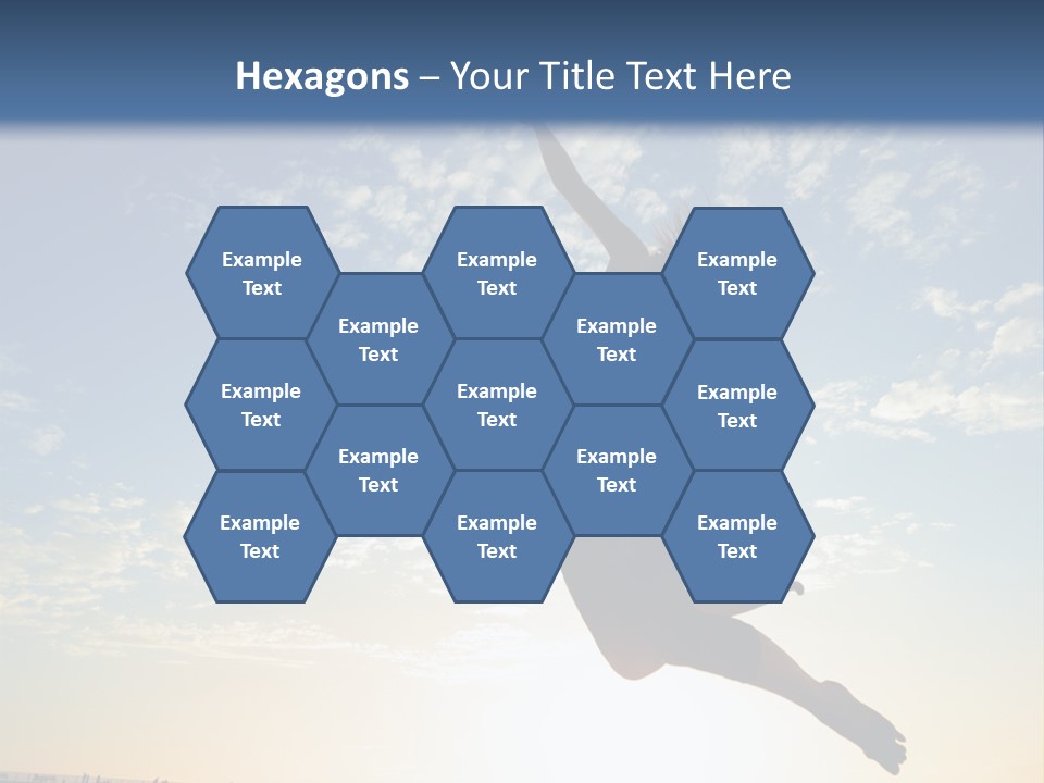 A Person Jumping In The Air With A Frisbee PowerPoint Template