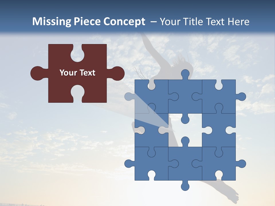 A Person Jumping In The Air With A Frisbee PowerPoint Template