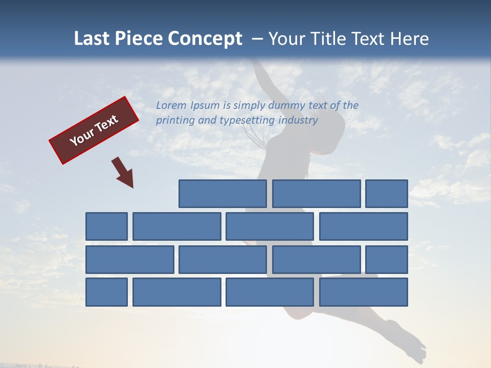 A Person Jumping In The Air With A Frisbee PowerPoint Template