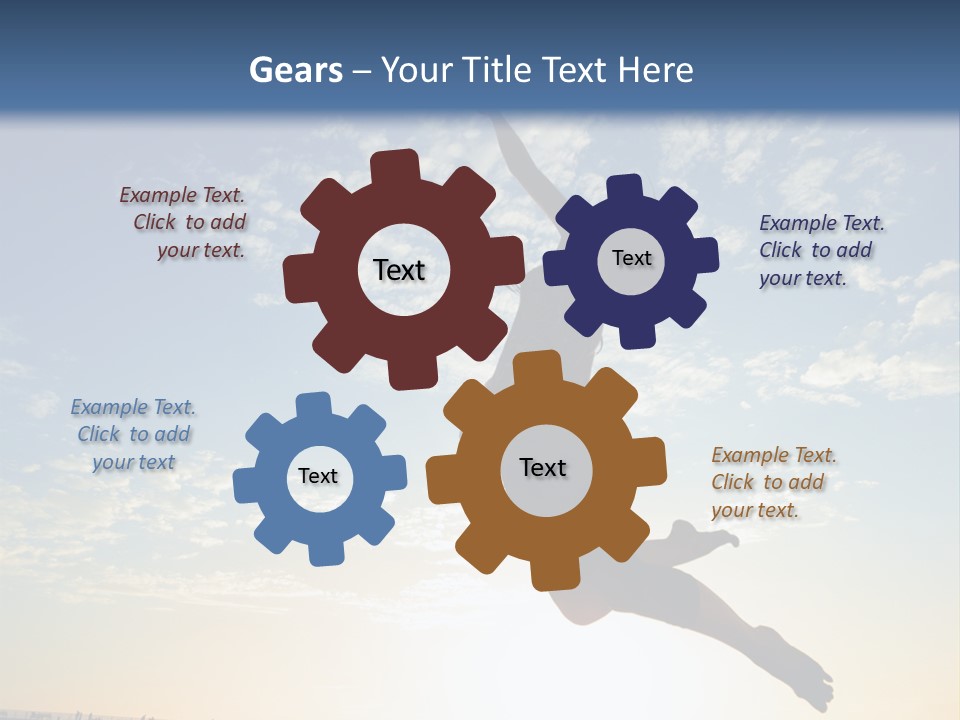 A Person Jumping In The Air With A Frisbee PowerPoint Template