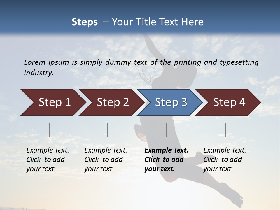 A Person Jumping In The Air With A Frisbee PowerPoint Template