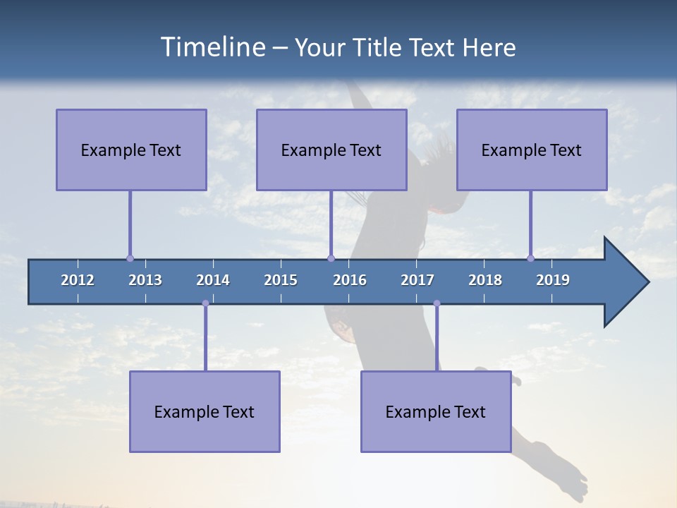 A Person Jumping In The Air With A Frisbee PowerPoint Template
