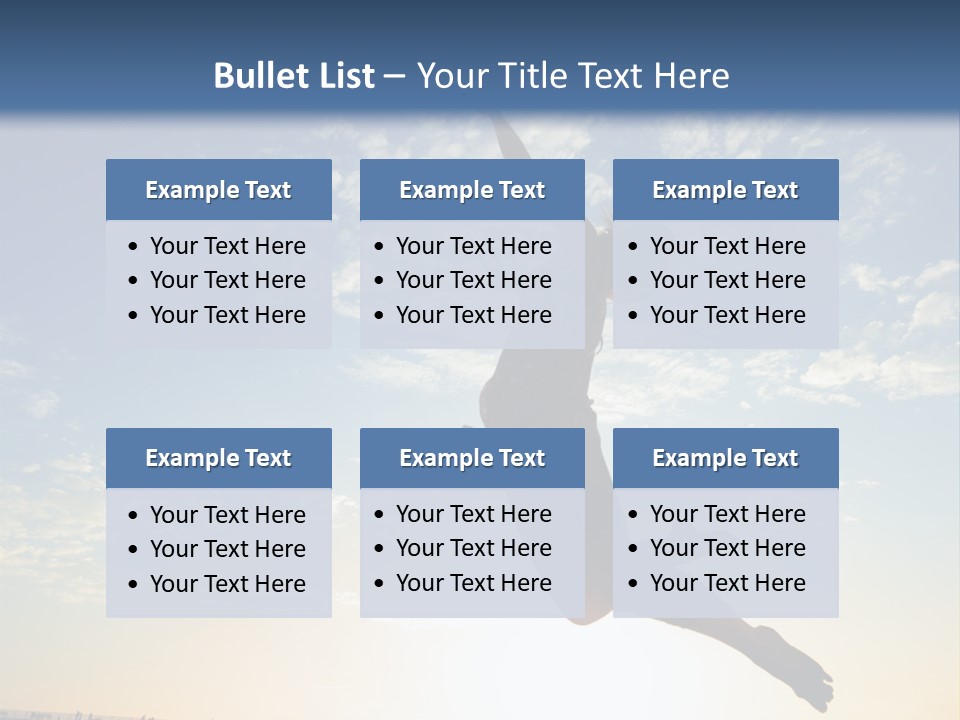 A Person Jumping In The Air With A Frisbee PowerPoint Template