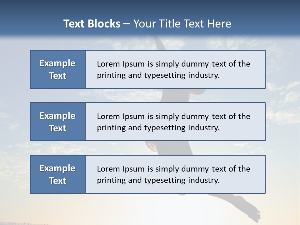 A Person Jumping In The Air With A Frisbee PowerPoint Template