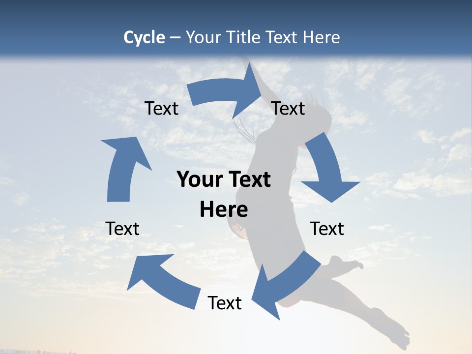 A Person Jumping In The Air With A Frisbee PowerPoint Template