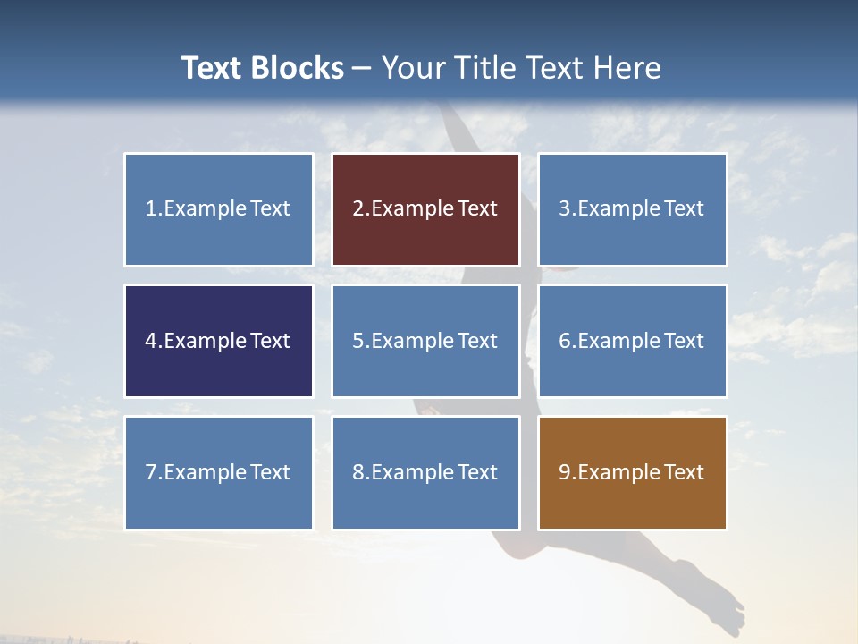 A Person Jumping In The Air With A Frisbee PowerPoint Template