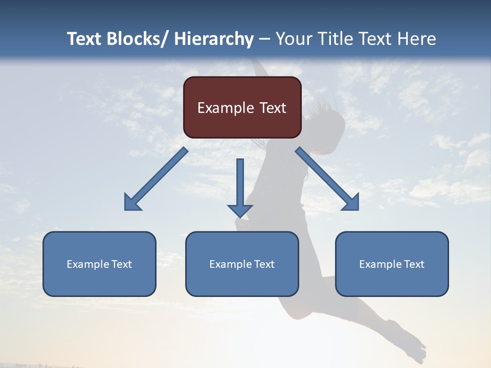 A Person Jumping In The Air With A Frisbee PowerPoint Template