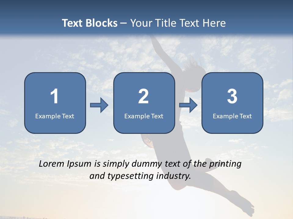 A Person Jumping In The Air With A Frisbee PowerPoint Template