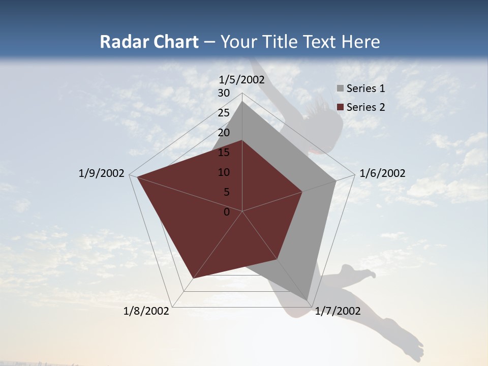 A Person Jumping In The Air With A Frisbee PowerPoint Template