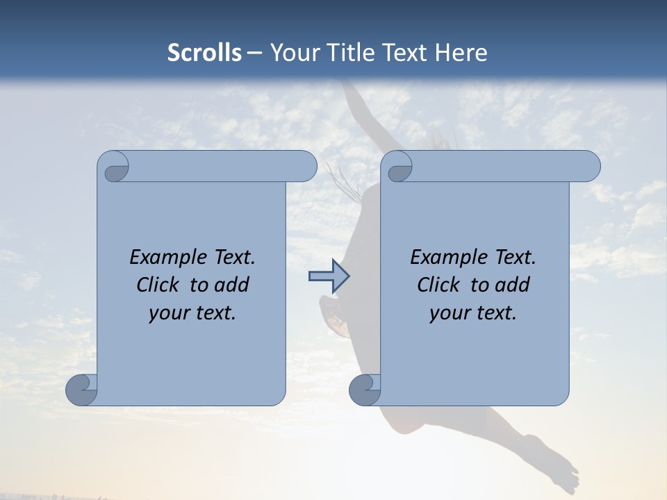 A Person Jumping In The Air With A Frisbee PowerPoint Template