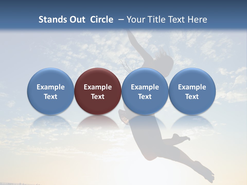 A Person Jumping In The Air With A Frisbee PowerPoint Template