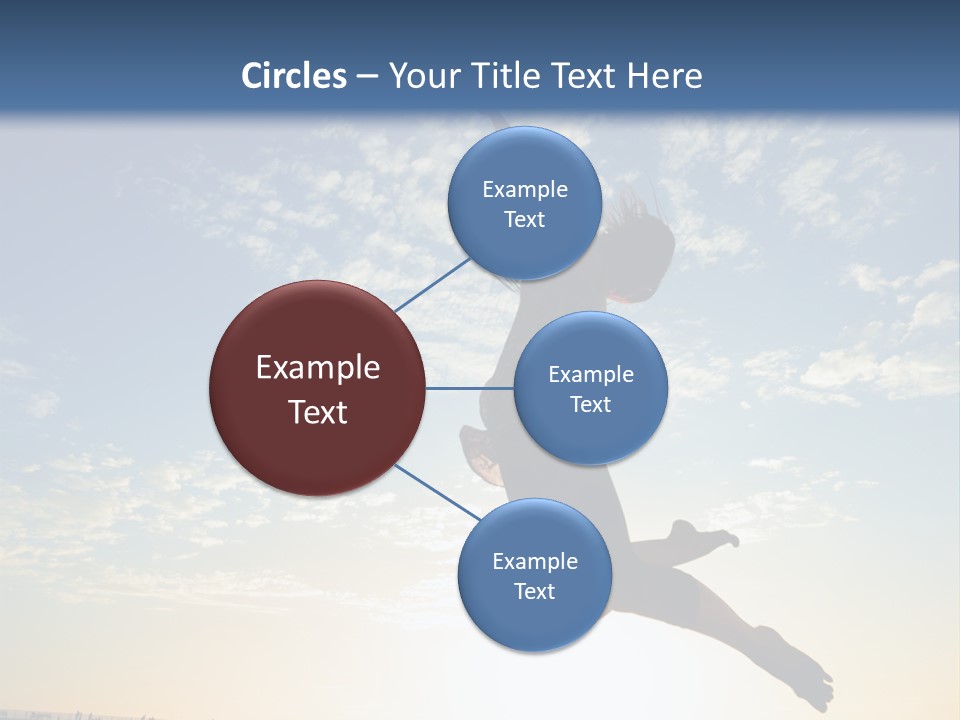 A Person Jumping In The Air With A Frisbee PowerPoint Template