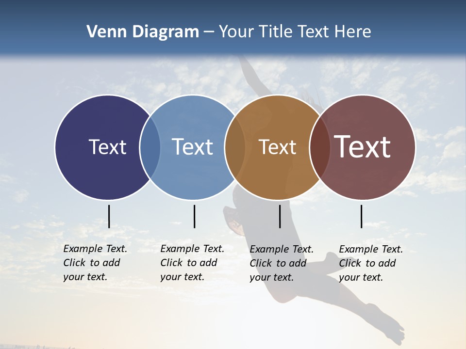 A Person Jumping In The Air With A Frisbee PowerPoint Template