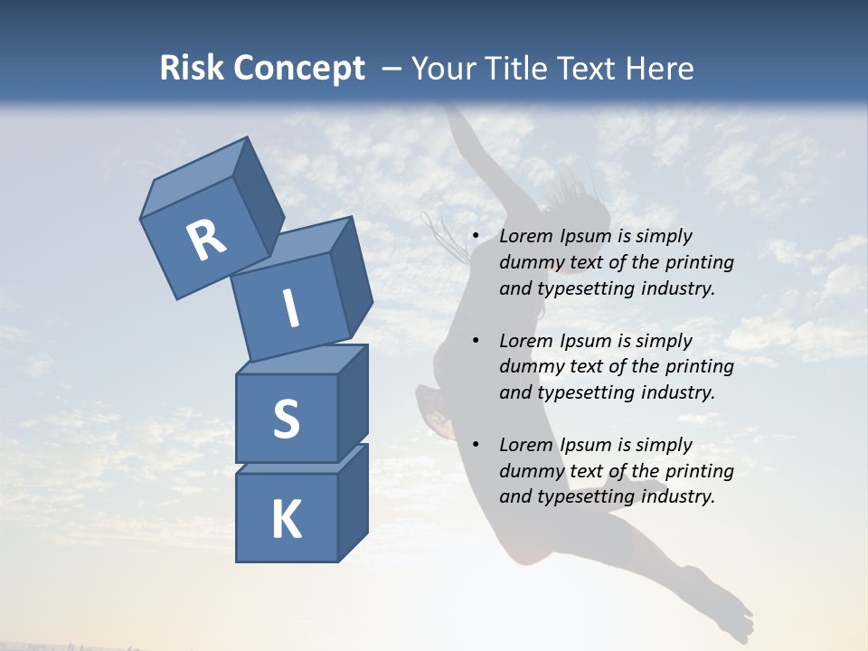 A Person Jumping In The Air With A Frisbee PowerPoint Template